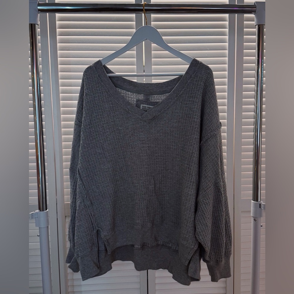 AE “Lived-In” Waffle Knit Oversized Sweater